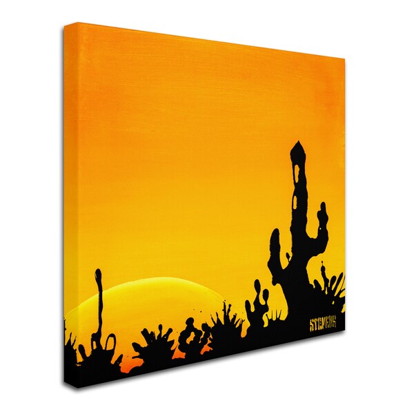 Roderick Stevens 'Saguaro Sunset' Canvas Art,14x14